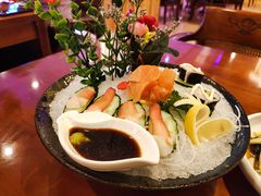 三文鱼拼北极贝刺身-朝鲜玉流馆(滨河东路店)