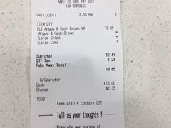 账单-Hungry Jack's Burgers Beak House