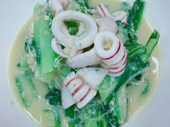笔管鱼炒小白菜-必点海鲜·鲅鱼水饺(鞍山西道店)