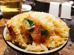 煲仔饭-大匠工房古船木艺术餐厅·猪肚鸡专门店(长白仙岛店)