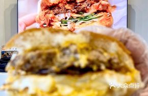 Spanish Pork Steak Cheese Bacon Egg Burger