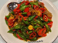 荷包蛋尖椒小炒肉-风味小馆(天目湖宾馆店)