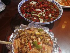 -东来菜馆•手抓海鲜家常菜•海鲜锅贴(鸽子窝店)