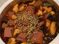 椒麻鸭血肥肠-绿茶餐厅(松江万达店)