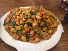 虾仁炒疙瘩-老回回饺子馆(海洋馆店)