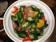 秋葵牛肉-格日勒阿妈蒙古厨房(大召店)