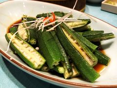 白灼秋葵-万荣烤鸭店·北京菜(天坛店)