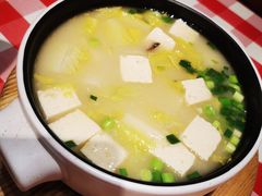 鸡汤小白菜煮榆林豆腐-西贝莜面村(近铁城市广场店)