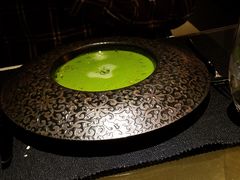 西葫芦瓜汤配扇贝刺身及黑鱼子酱-AZUL by FUEL蓝色·法式酒馆(琶醍店)