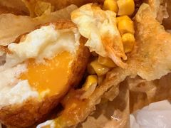 -小红车炸蛋葱油饼