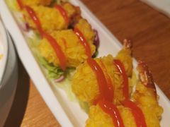香炸凤尾蝴蝶虾-四季天方包子
