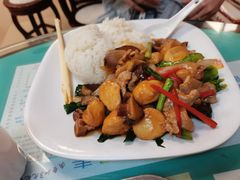 玉子豆腐炒肉片饭-烧鹅濑(西华路店)