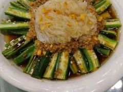 蒜蓉粉丝蒸秋葵-宝发园名菜馆