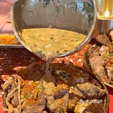 不愧是西塔老太太‼️麻酱烤肉香晕了…