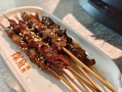 烤羊肉串-探鱼·鲜青椒爽麻烤鱼(天河优托邦店)