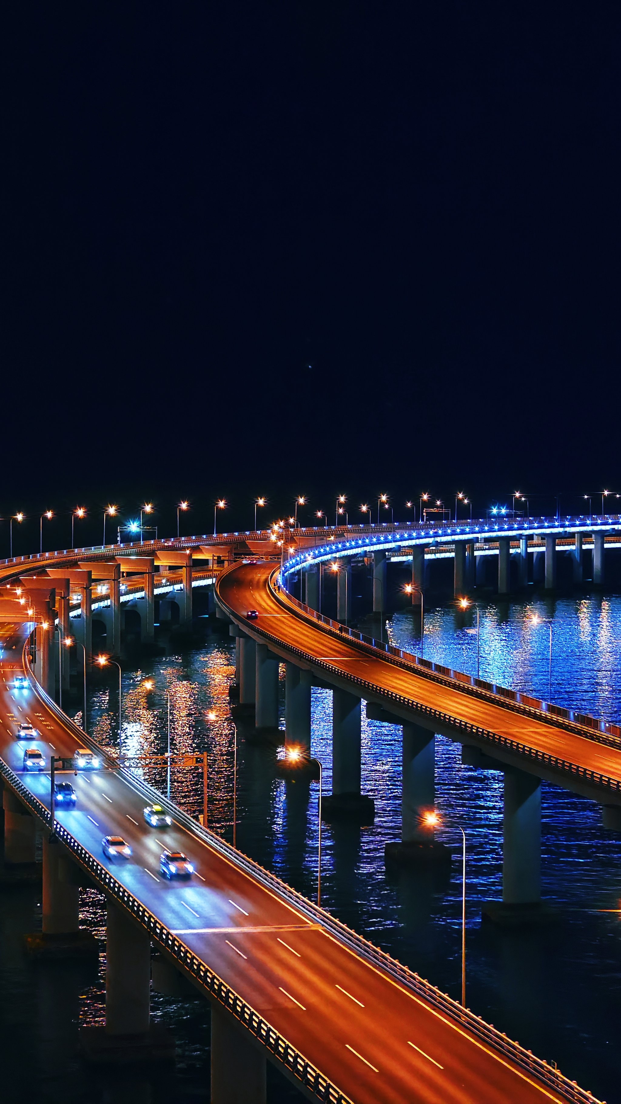 大连星海湾大桥夜景图片