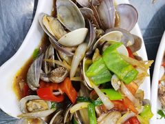 姜葱炒海贝-覃记海鲜美食餐厅