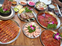 -明洞阿姨·韩式酱蟹烤肉·创意料理(三元桥店)