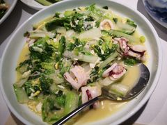 笔管鱼小白菜-开海·红岛海鲜虾水饺(石老人店)