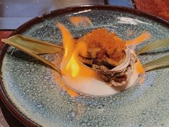 火焰黑鲍配海胆-岩也·日料与酒(龙岗天安云谷店)