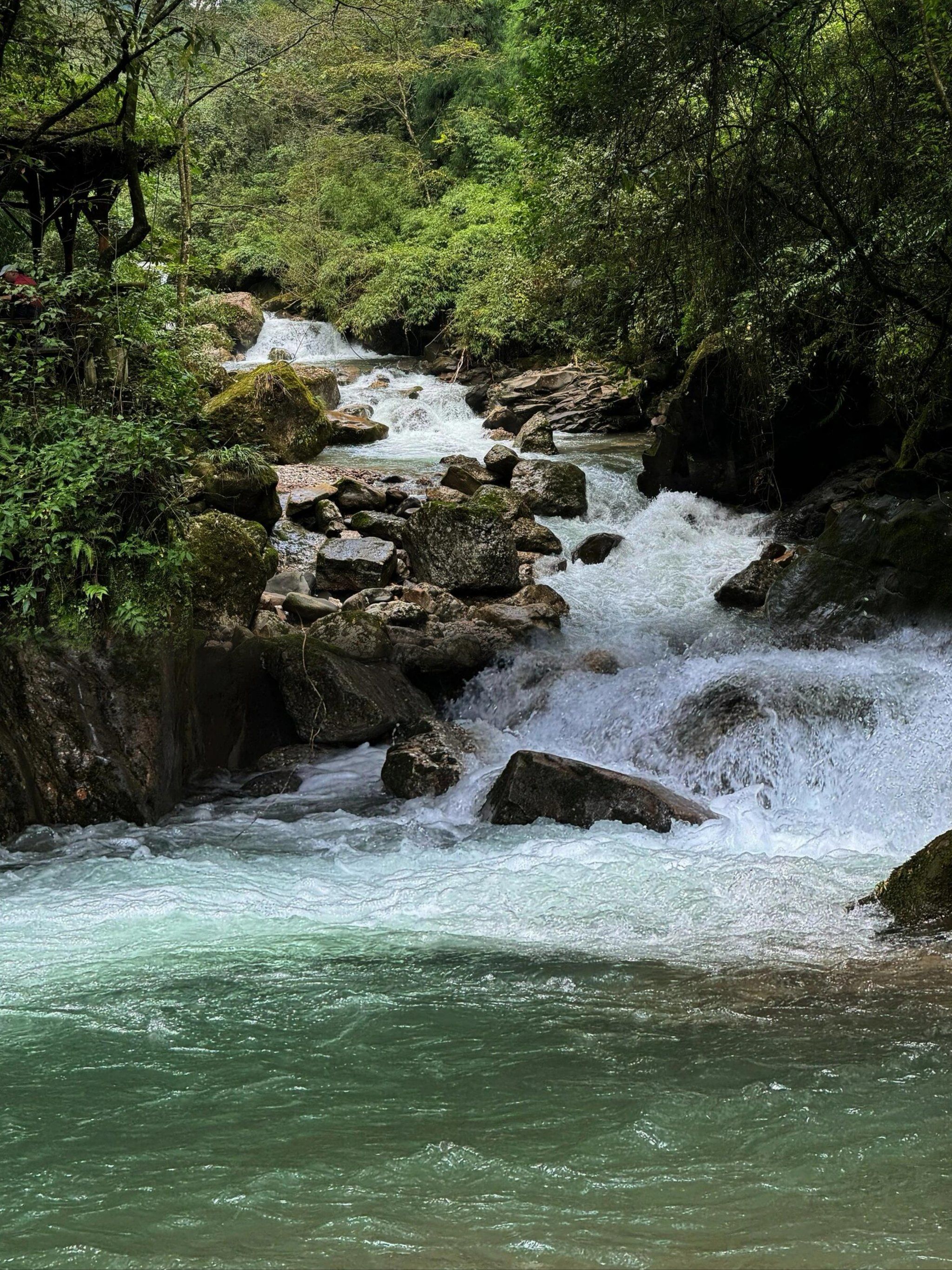 溪水潺潺伴我行