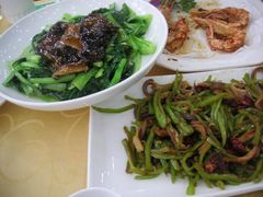 香菇青菜&青椒炒肚丝-海岛渔村大酒店(云霄路店)