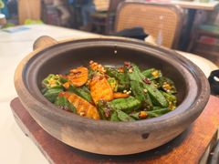豆酱秋葵炒山药-南拳十三姨·潮汕砂锅粥·粤菜(西单大悦城店)