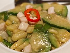 鲜贝烧茄子-宝轩渔府·老字号海鲜·正宗津菜(水上店)