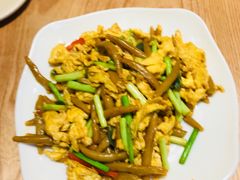 腊八蒜鸡蛋炒莜面鱼-谷养元(老火车站店)