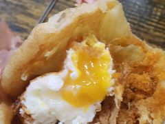 -小红车炸蛋葱油饼