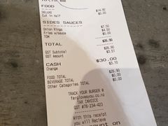账单-Fergburger(皇后镇店)