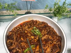 古法腌肉-绿岛港轩海鲜烤肉涮锅自助餐厅
