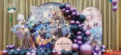 -宝宝百日宴周岁生日派对气球布置策划