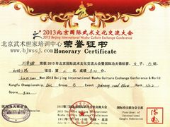 学员武术比赛获奖证书1-武术世家少儿培训中心(首都体育学院店)