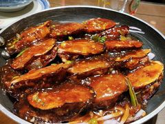 鲜虾铁板茄盒-张大嘴菜馆(庞各庄店)