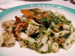 荠菜膏蟹炒年糕-上海老饭店(北京分店)