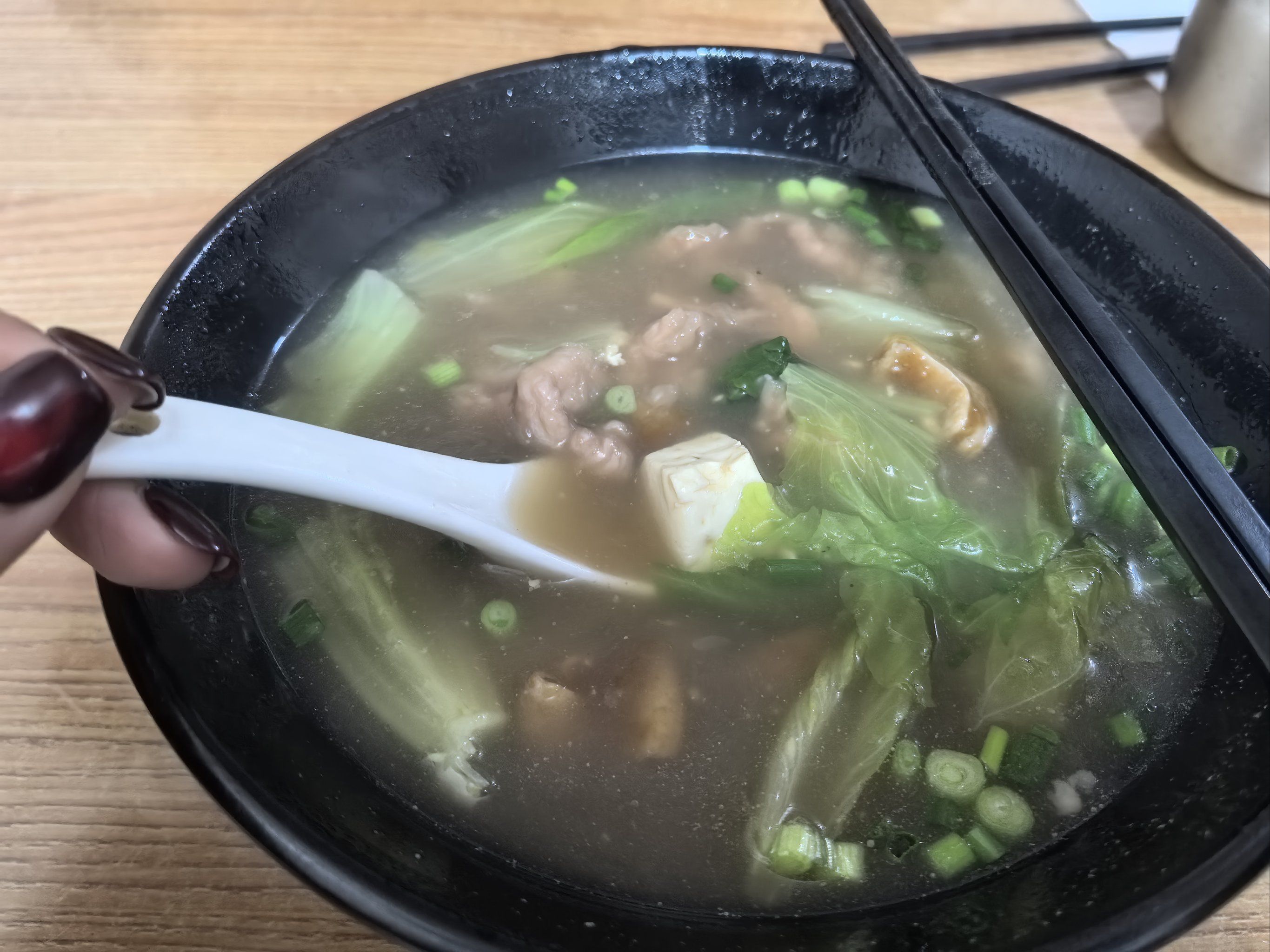 要了一碗牛肉羹烩大肠羹,味道真的是棒棒哒