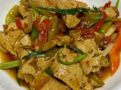 火腿炒农家豆腐皮-辣公子·千岛湖私房菜(滨江店)