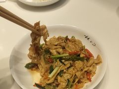 火腿炒农家豆腐皮-辣公子·千岛湖私房菜(滨江店)