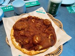 刚出锅的油饼-黑窑厂糖油饼烤鸭·清真菜(黑窑厂街店)