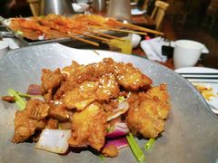 蒜香蜜汁排骨-绿茶餐厅(华联万柳店)