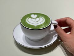 京都宇治抹茶拿铁-中国油画院咖啡馆