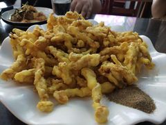 炸海鲜菇-祝家饺子馆
