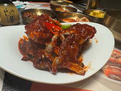 -草家酱蟹炭火烤肉店(珲春南路二店)