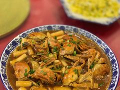 六月黄炒年糕-呼吸森林·生态农庄农家乐私房菜