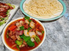 牛肉过油肉拌面-羊巴道新疆菜·清真(上梅林店)