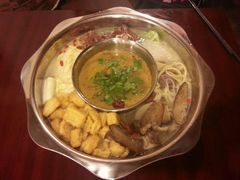 羊杂火锅（羊杂，羊蝎子，油豆腐，白菜，萝卜，粉丝）-茗味居羊肉汤面馆(临沂路店)