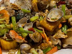 -东来菜馆•手抓海鲜家常菜•海鲜锅贴(鸽子窝店)