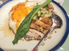 葱油汁鸡排双蛋饭-肥佬哥香港车仔面(人民广场店)