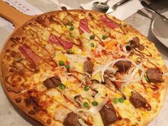 野捕海虾拼照烧牛肉薄脆-必胜客(城西银泰店)